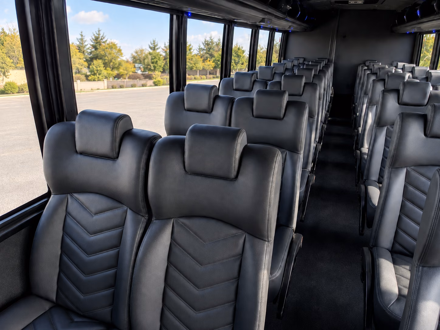 airport pickup and drop off buses for out of town wedding guests