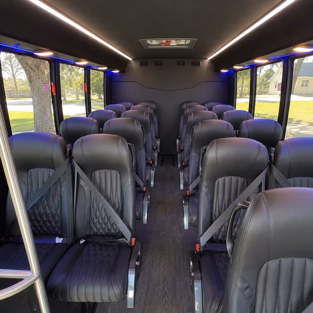 baldwin park 25 passenger minibus inside
