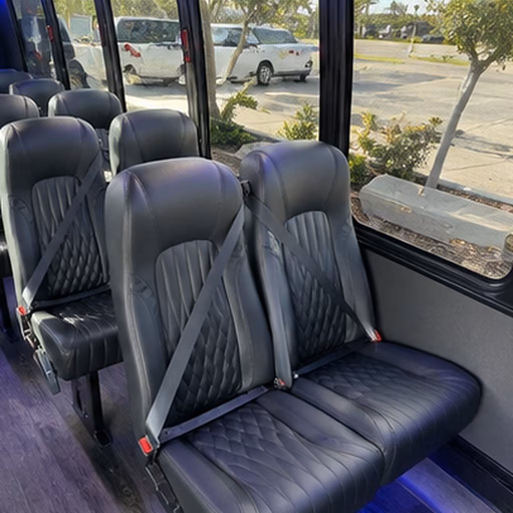 baldwin park 30 passenger minibus inside