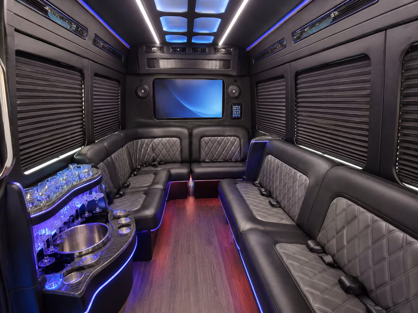 baldwin park 56 passenger charter bus interior